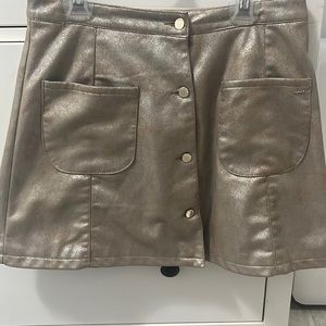 Mayoral brand size 18, bottom down, shiny, gold and silver skirt